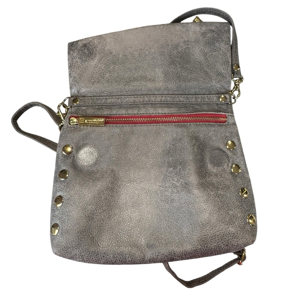 Hammitt VIP Medium Luxury Pewter Leather Crossbody Shoulder Bag - Picture 9 of 15